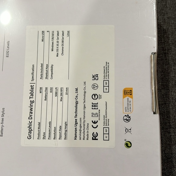 UGEE M708 Graphic Drawing Tablet (unopened) and Game Anim 2nd Edition Book - Picture 3 of 7